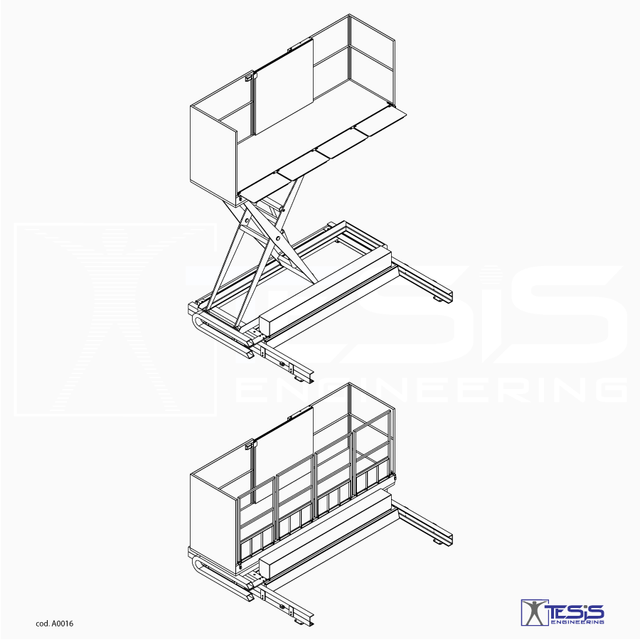 Piattaforma di lavoro con ringhiere asportabili, piattaforma elevabile mobile per operatore, piattaforma di sollevamento per persone, tavola elevatrice per lavori in quota, piattaforme elevatrici a pantografo industriali | Tesis