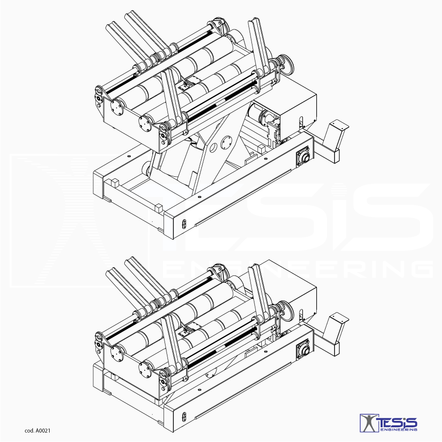 Movimentazione coils e bobine, sollevatore a pantografo con piano a rulli motorizzati, piattaforma elevatrice semovente, tavola elevatrice mobile con traslazione motorizzata, coil cars, coil transfer cars, pedana di sollevamento coils | Tesis