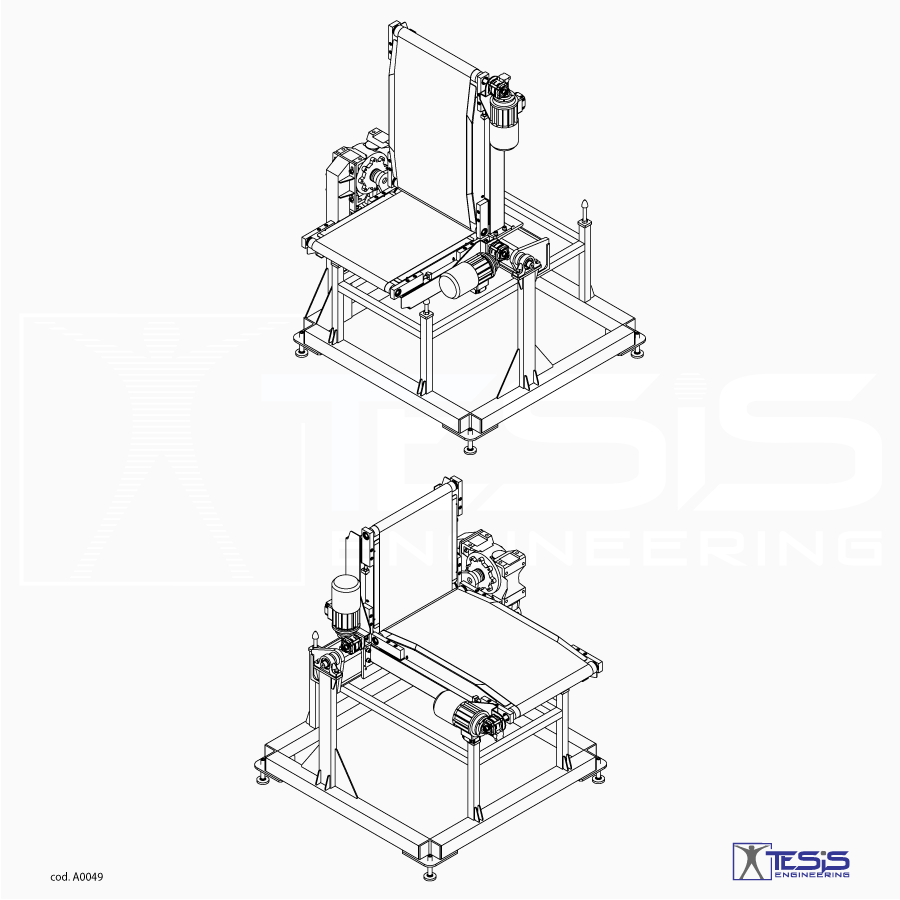 Ribaltatore a nastro, ribaltatore con nastro trasportatore, linea di trasferimento ribaltabile, ribaltatore industriale, conveyor a nastro ribaltabile | Tesis