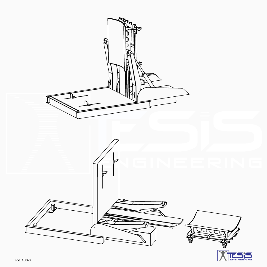 Ribaltatore con carrello estraibile, ribaltatore industriale, ribaltatore idraulico, movimentazione coils, movimentazione bobine | Tesis