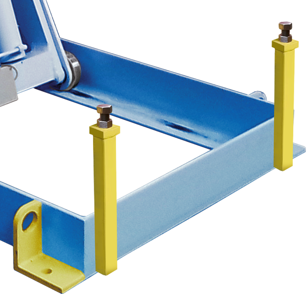 Base supporting posts for closed platform