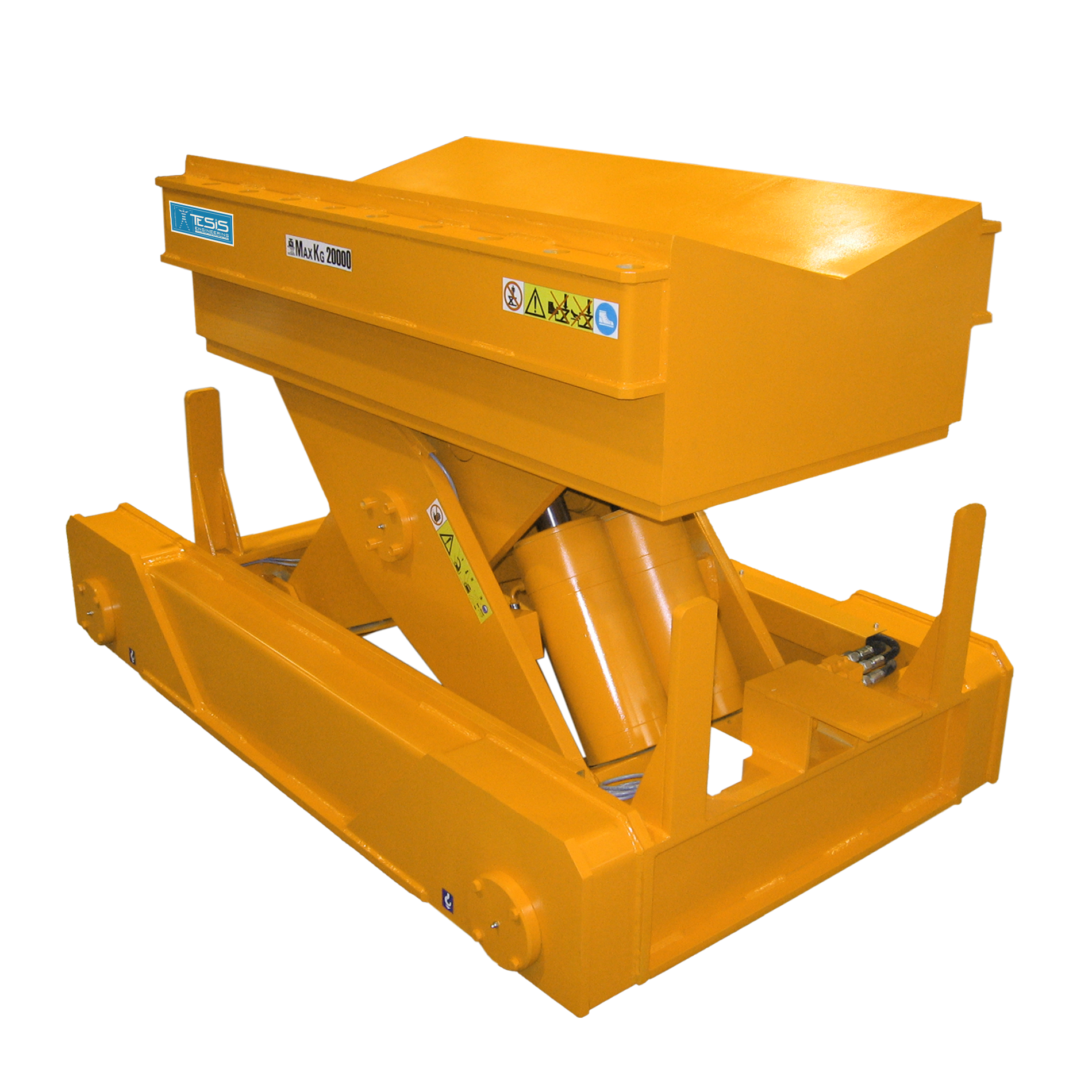 Piattaforma di sollevamento semovente con traslazione mototrizzata su roatia e piano a culla - coil transfer car