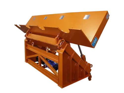 Reel tipper with lifting and tilting multi-position table, hydraulic tilter for handling multiple rolls or reels