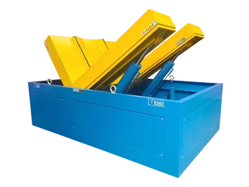 coil tilter, coil upender, u shaped tilter for coils of variable dimensions, upender with adjustable coil holds