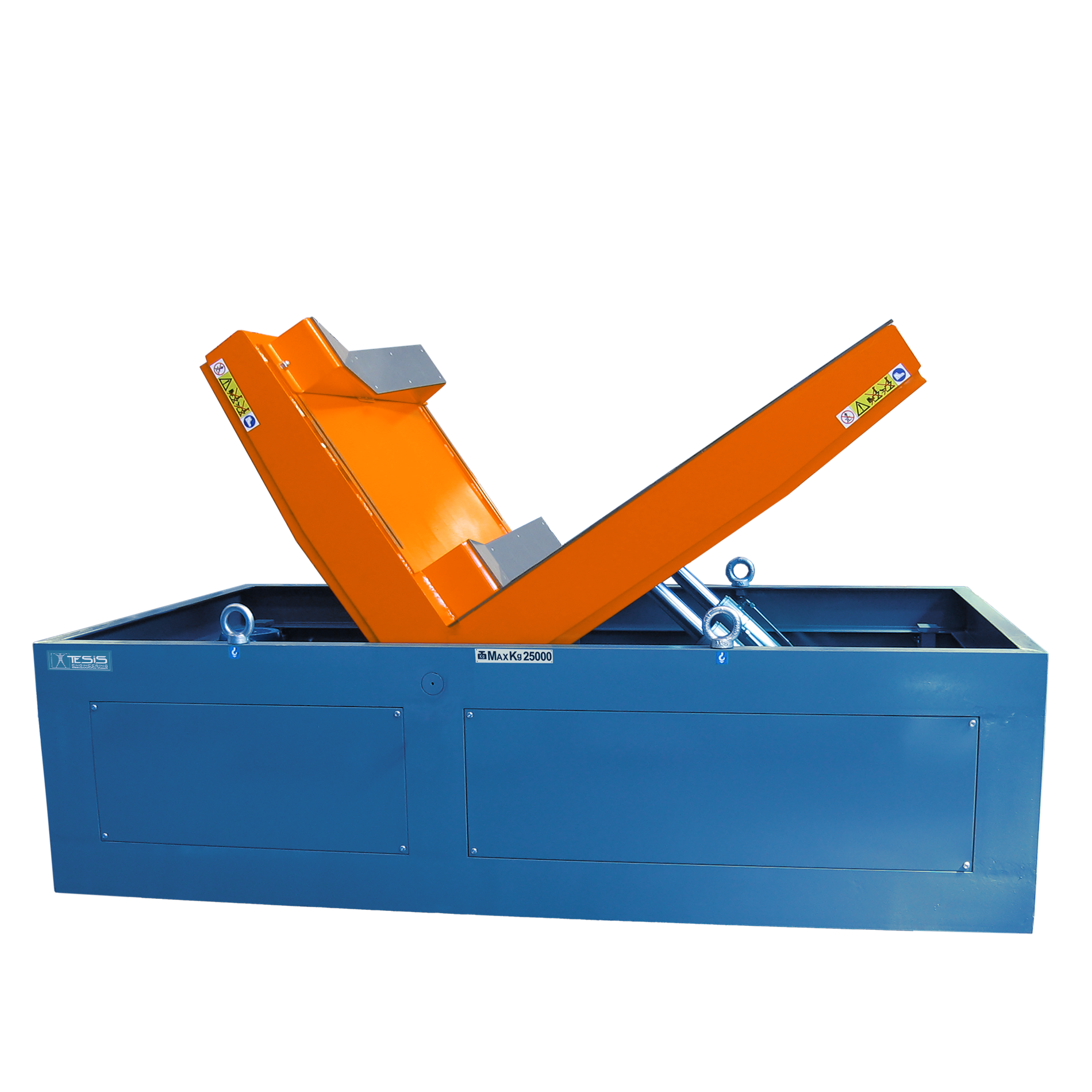 Ribaltatori, Inclinatori, Tavole ribaltabili, Ribaltatori coil e bobine, Posizionatori pallet, Piattaforme ribaltatrici