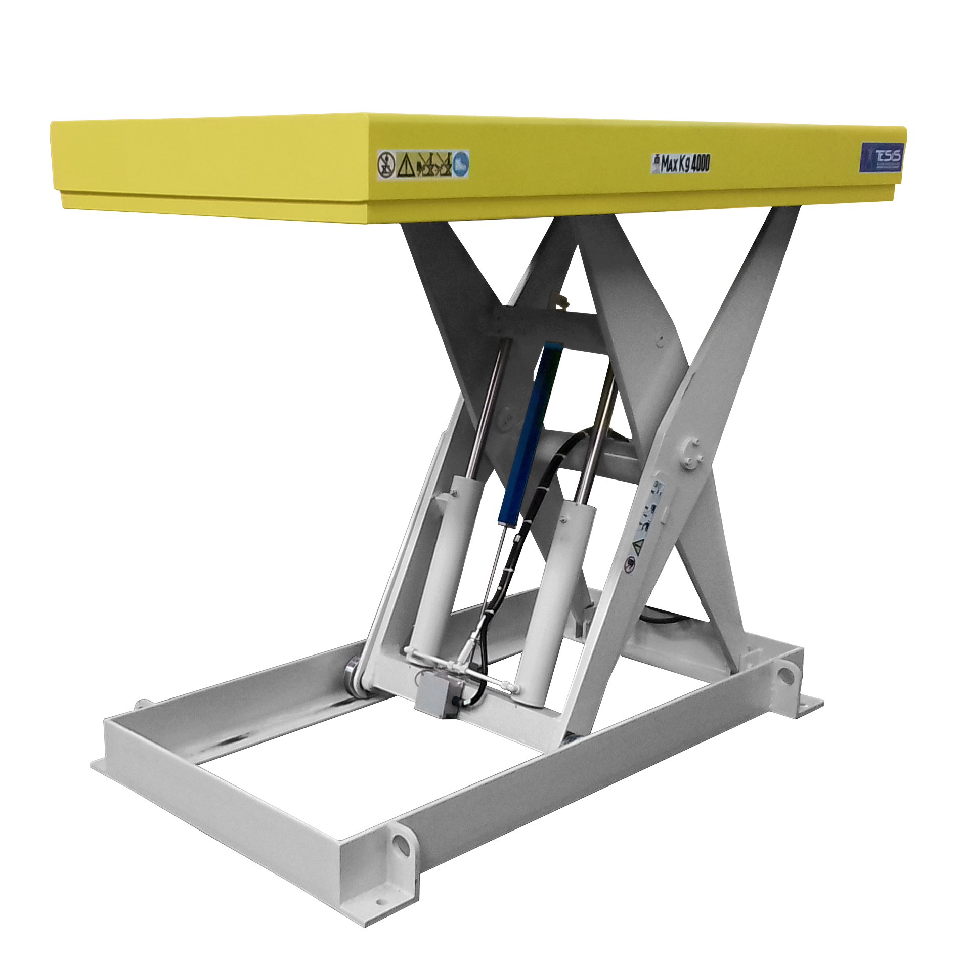 Piattaforma di sollevamento a pantografo con encoder di interfaccia rilevamento posizione piano di carico - tavole elevatrici per automazione