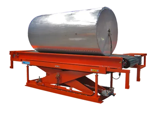Tavola elevatrice con nastro trasportatore, piattaforma di sollevamento con conveyor a nastro, trasportatori a nastro, Tesis