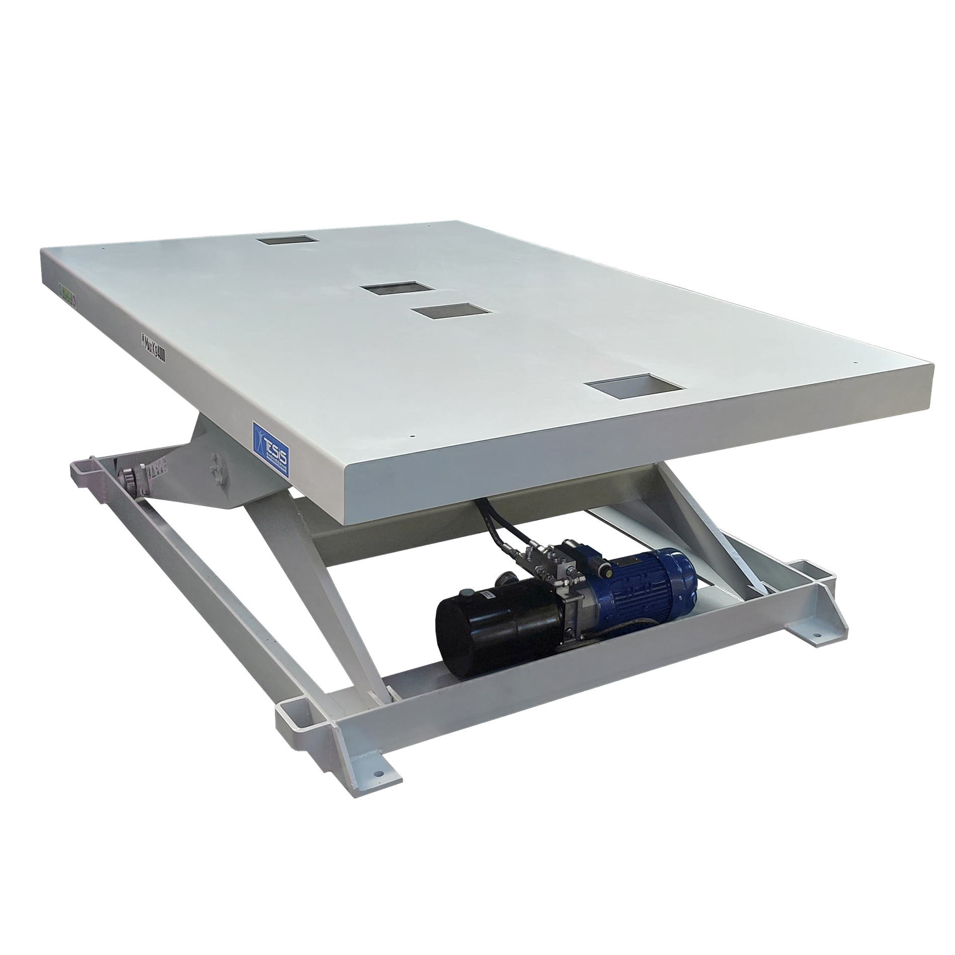 Tavola elevatrice per conveyors con piattaforma predisposta per rulliera - piattaforme di sollevamento a pantografo per conveyor e linee di trasferimento