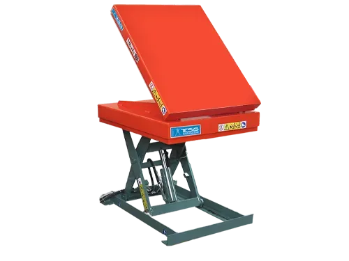 Piattaforma elevatrice ribaltabile, tavola elevatrice basculante, piattaforma di sollevamento ribaltabile, ribaltatori, Tesis