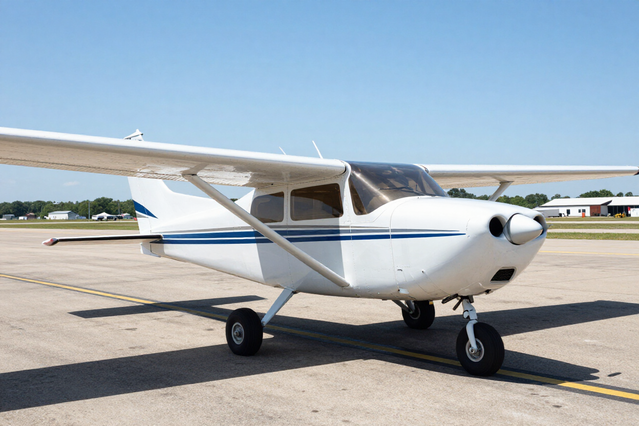 Training aircraft on the ramp at Westerly, RI