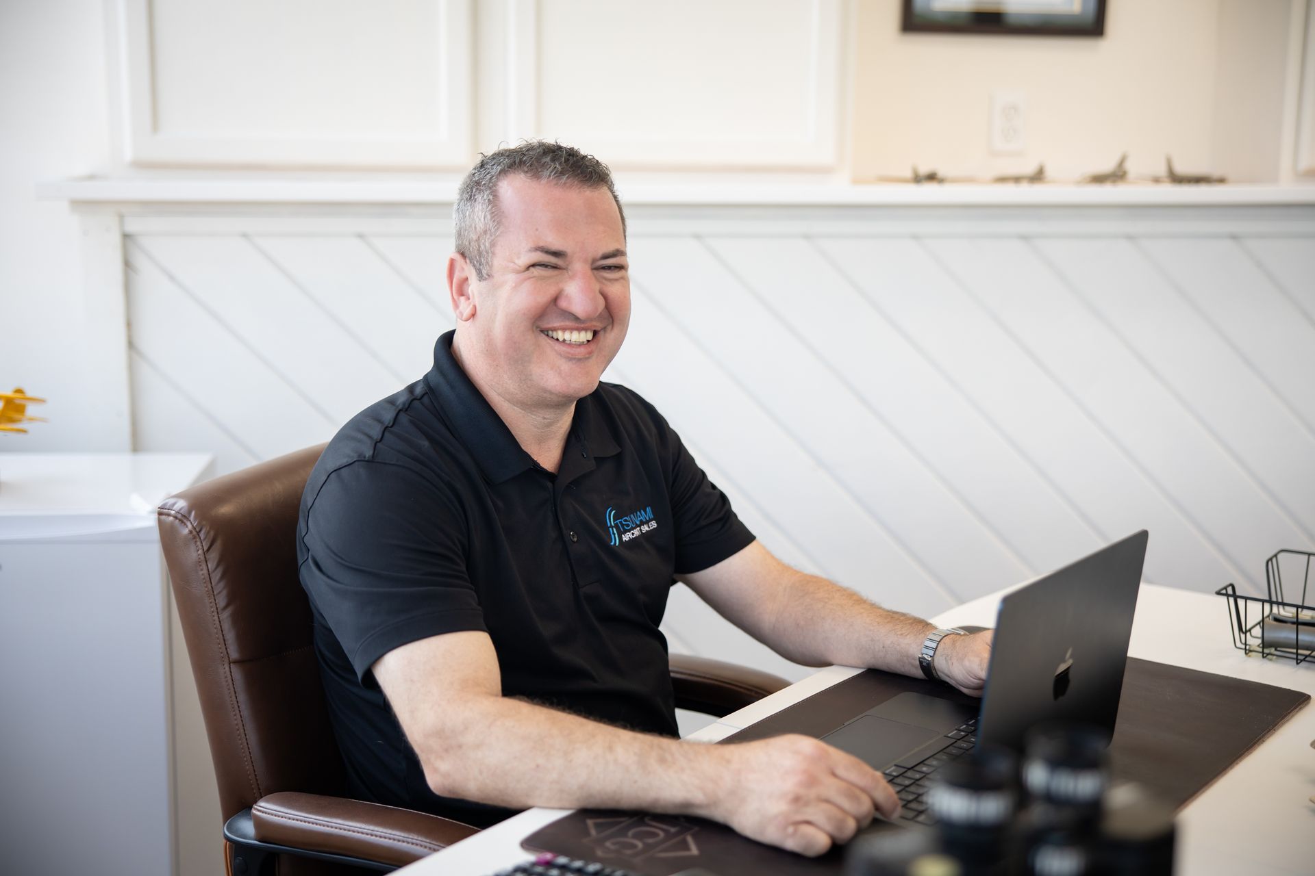 John working with a buyer