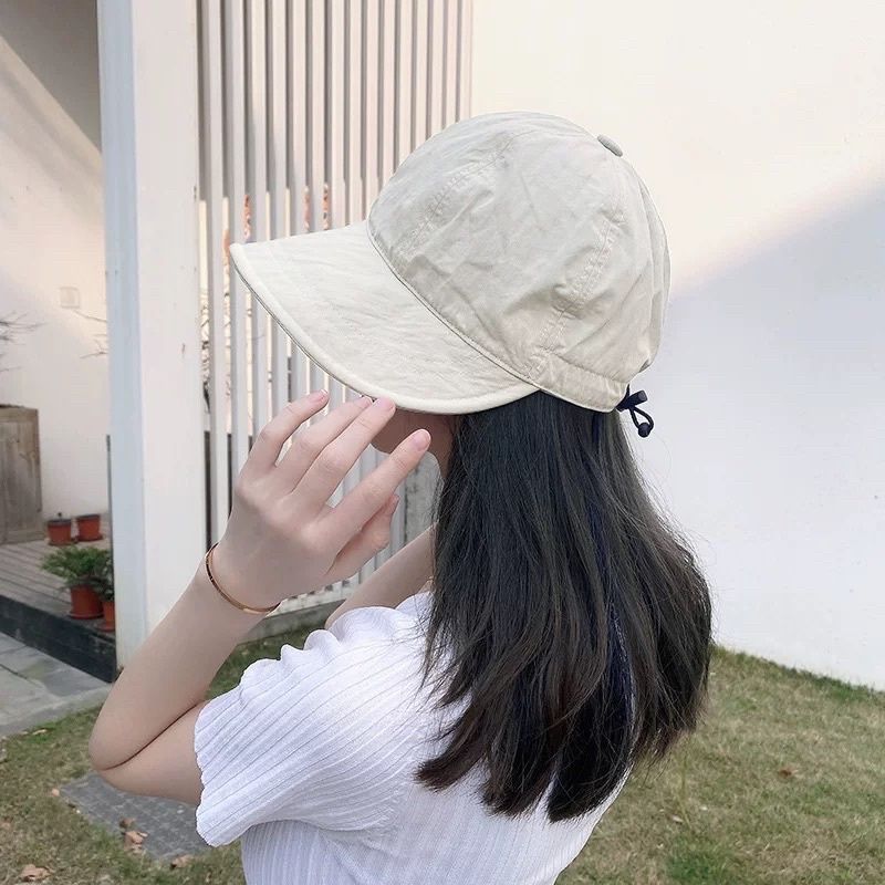 輕薄涼感寬檐鴨舌帽尼龍速乾顯臉小漁夫帽 機能帽子