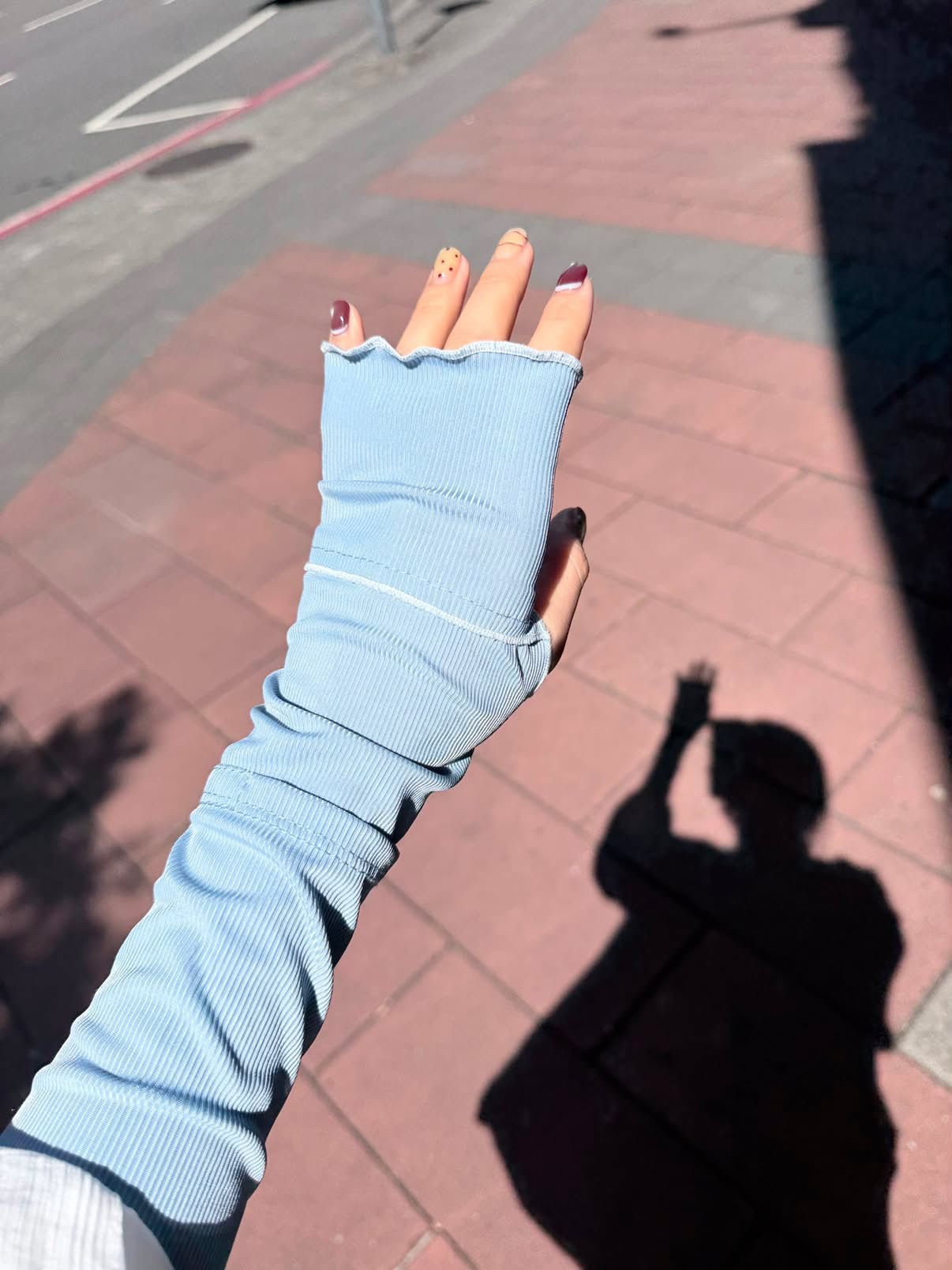舒服到哭防曬袖套 夏季可愛遮陽木耳邊冰絲袖套
