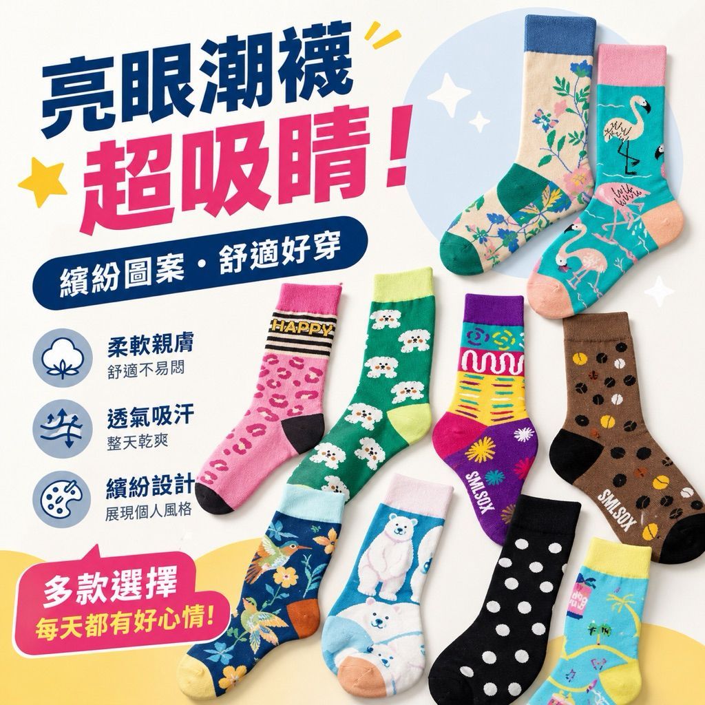 ㄧ雙穿出雙倍個性AB撞色襪