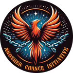 Phoenix with outstretched wings, chains, and