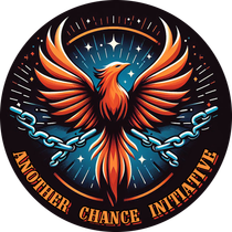 Phoenix with outstretched wings, chains, and