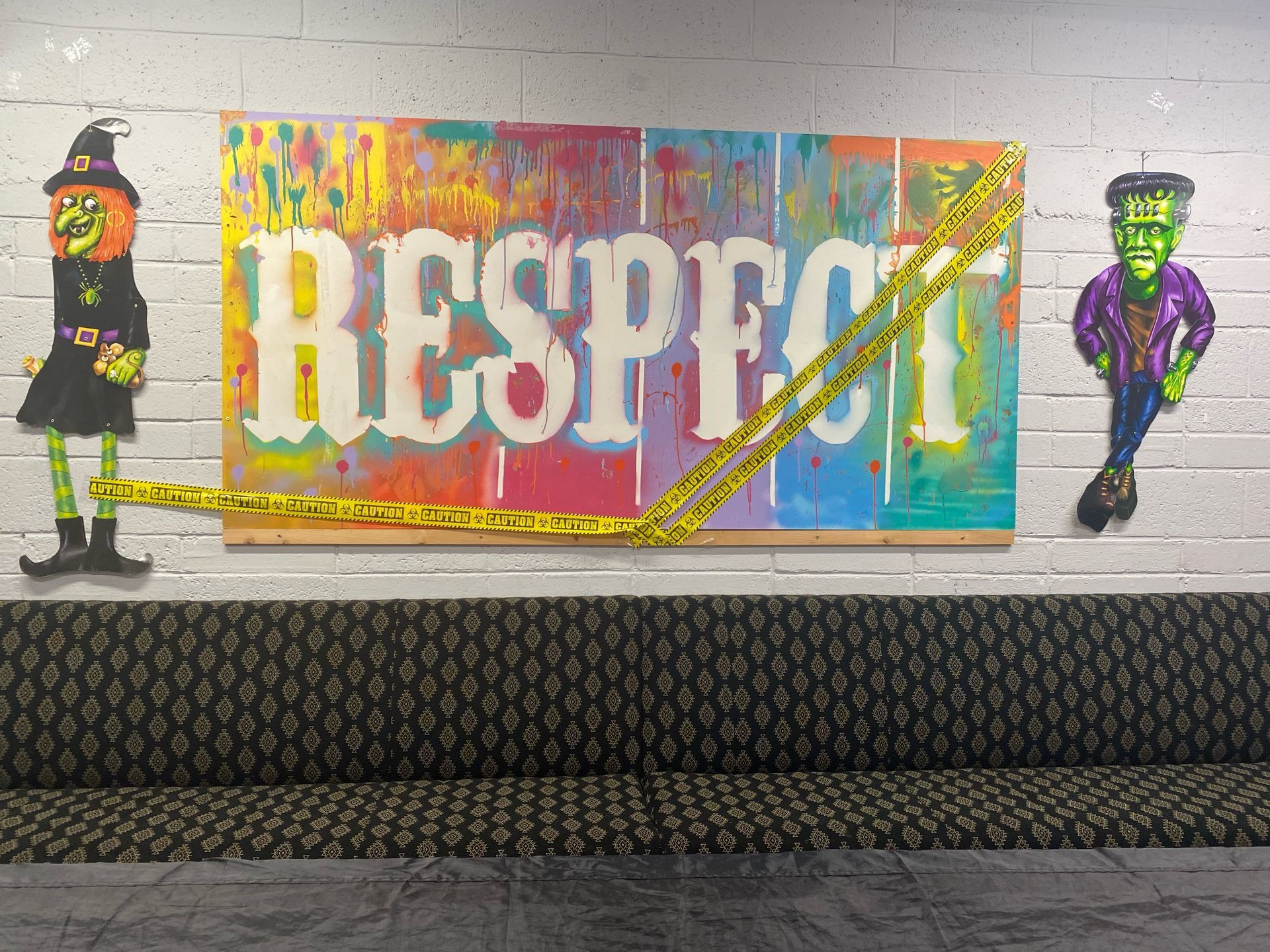 Decorated wall: 