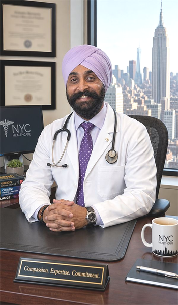 Dr Kamal Kalsi in his NYC Office