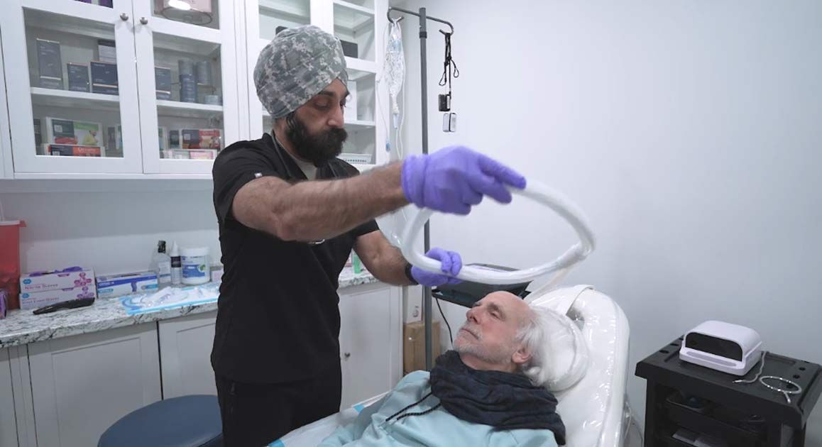 Man getting PEMF Therapy NJ and NYC at Victory Medical Institute