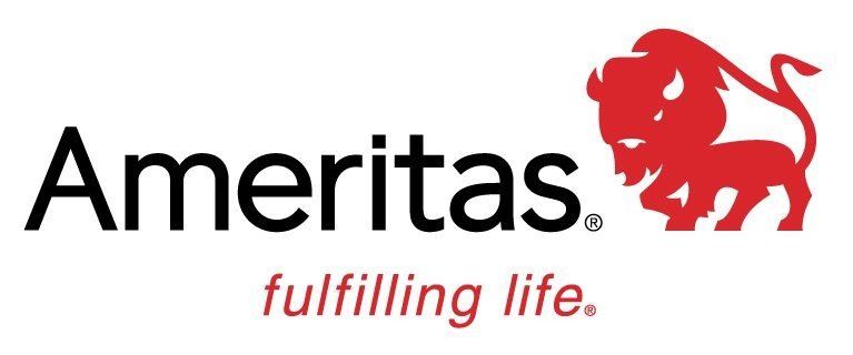 The ameritas logo has a lion on it and says fulfilling life.
