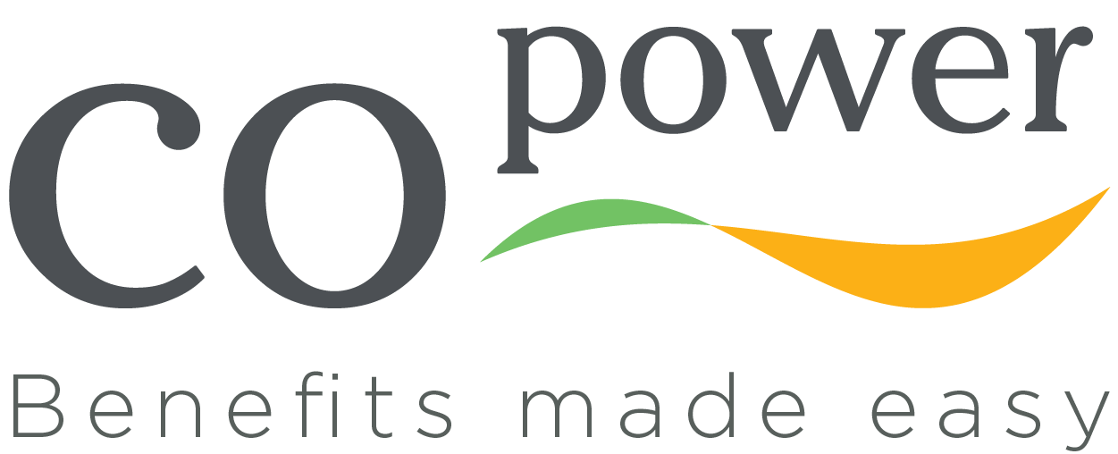 A logo for a company called co power benefits made easy.