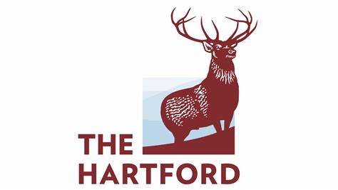 The hartford logo shows a deer standing on top of a hill.