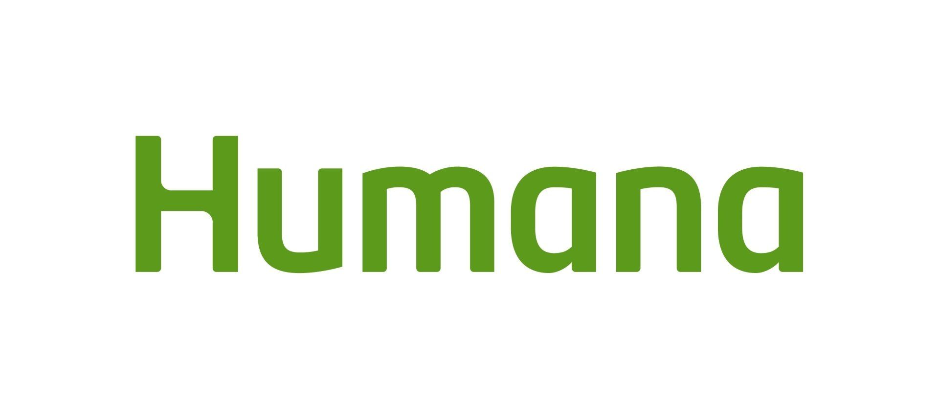The humana logo is green and white on a white background.