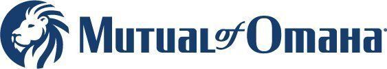 The mutual of omaha logo has a lion on it.