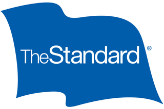 A blue and white logo for the standard