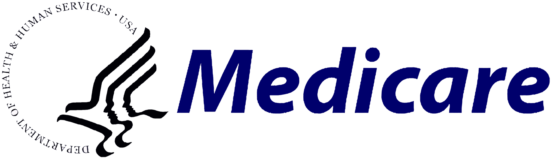 Medicare logo: Blue text 