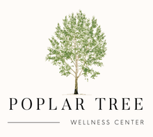 Logo: Poplar tree graphic with
