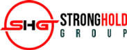 Stronghold Group logo with red circular SHG icon and black text on white background