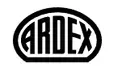 ARDEX black-and-white oval logo with bold uppercase lettering