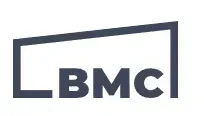 BMC logo in dark gray letters inside a rectangular outline