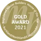 Gold award 2021 circular badge with Auckland/Northland/Coromandel regional text.