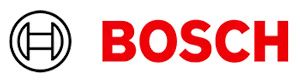 Bosch logo with red wordmark and black circular emblem on white background