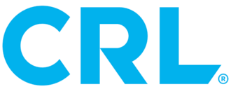 Light blue logo with the letters "CRL" and a registered trademark symbol.