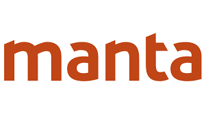 Manta logo in orange text on white background.