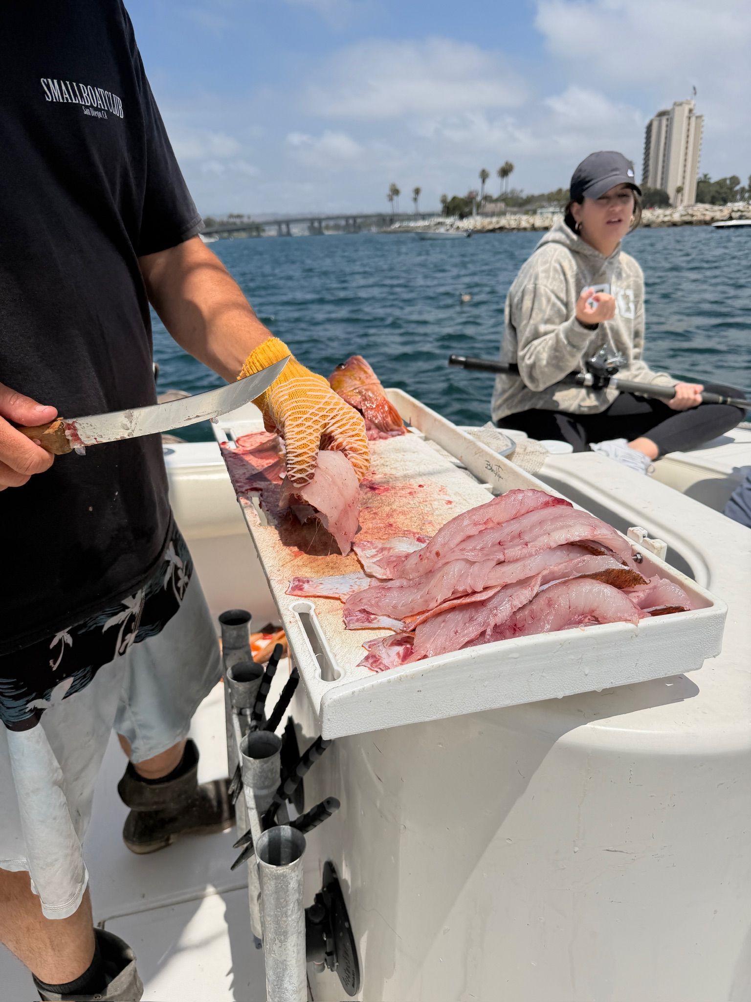 fishing guide cleaning fish for report