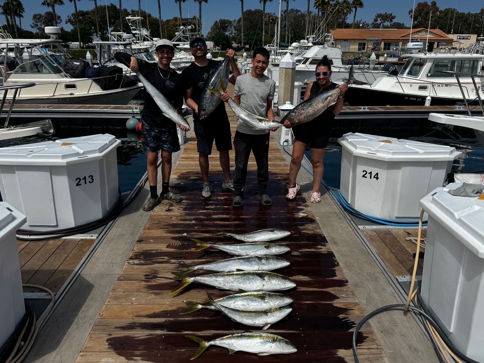 today's catch of bluefin tuna offshore