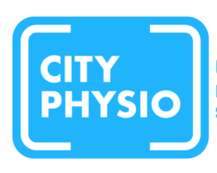 Ein blau-weißes Logo für City Physio