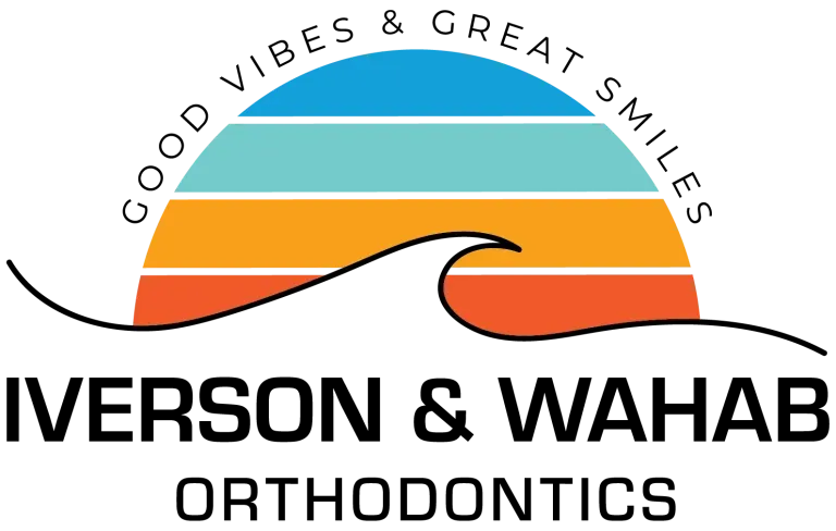 Iverson & Wahab Orthodontics logo with rainbow smile and “Good Vibes & Great Smiles” text