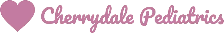 Pink heart logo with “Cherrydale Pediatrics” in cursive text