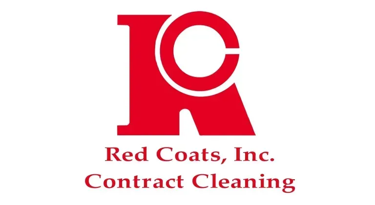Red Coats, Inc. Contract Cleaning logo in red text and stylized red “R” with white circle