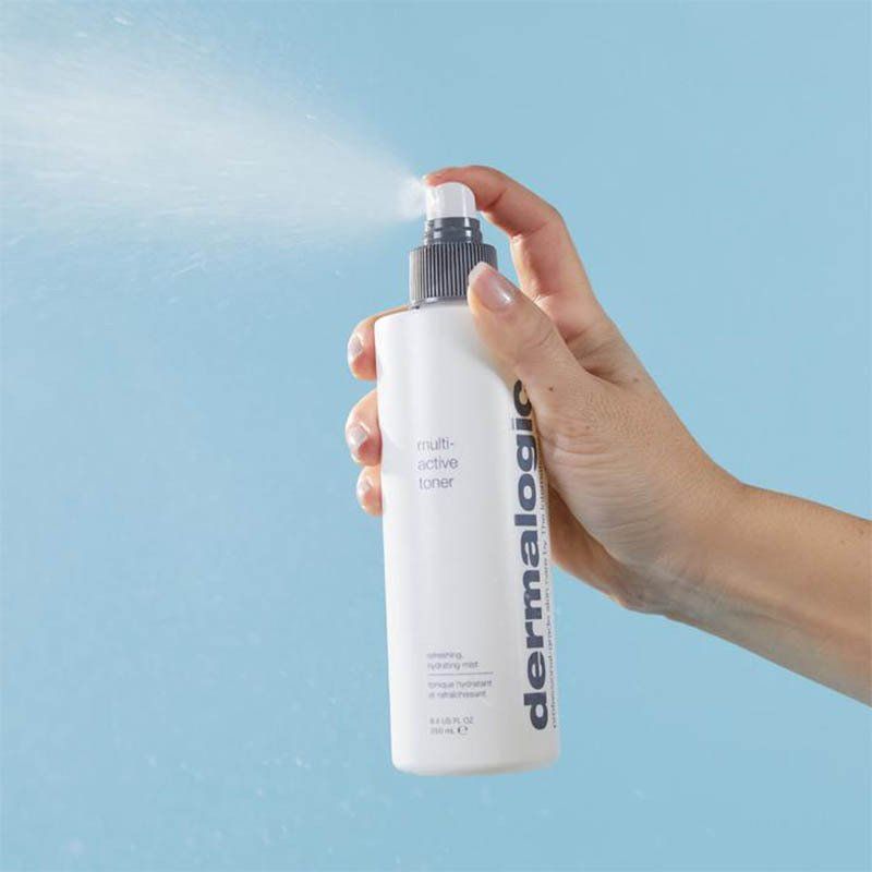 Spraying Dermalogica Multi Active Toner