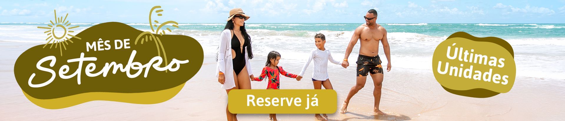 Um banner para janeiro mostra um homem nadando em uma piscina