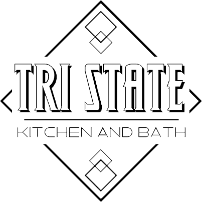 Logo for Tri State Kitchen and Bath featuring the company name inside a diamond border with stacked square accents.