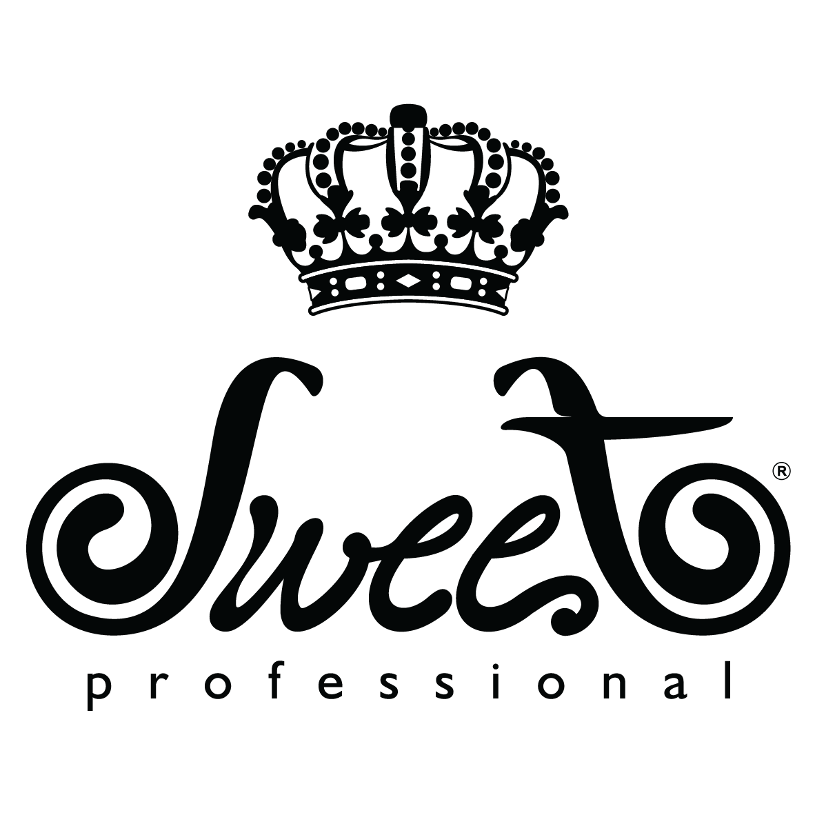 El logotipo de Sweet Professional tiene una corona.
