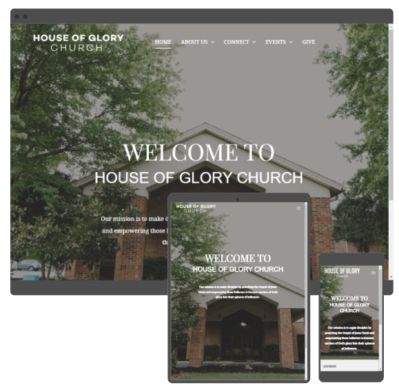 A website for the house of glory church