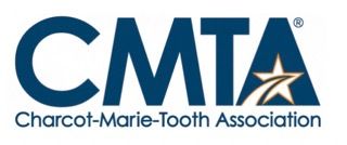 CMTA logo with blue letters and a star. Text below reads: Charcot-Marie-Tooth Association.
